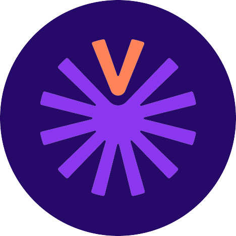 Victoria Foundation logo, v3, dark on dark purple