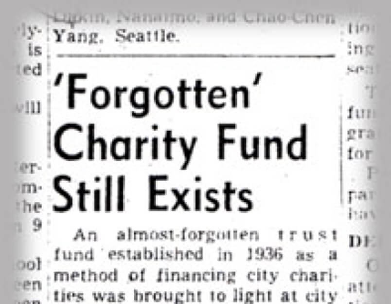 Historical photo - Forgotten Charity Fund Still Exists