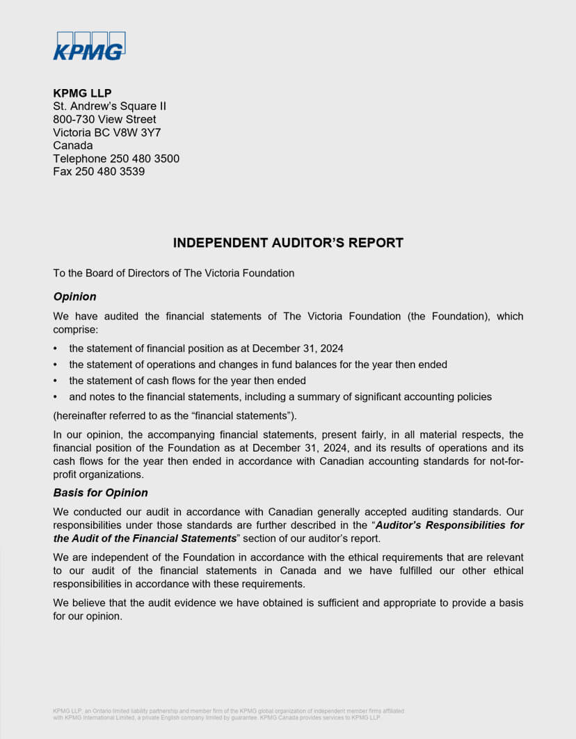An image of the cover of the 2024 Audited Financial Statements.