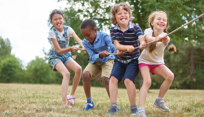 Kids playing outside