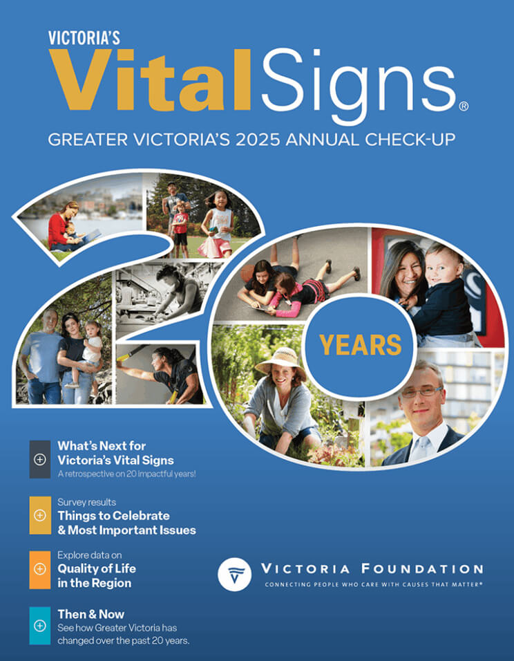 An image of the 2025 Victoria's Vital Signs report.
