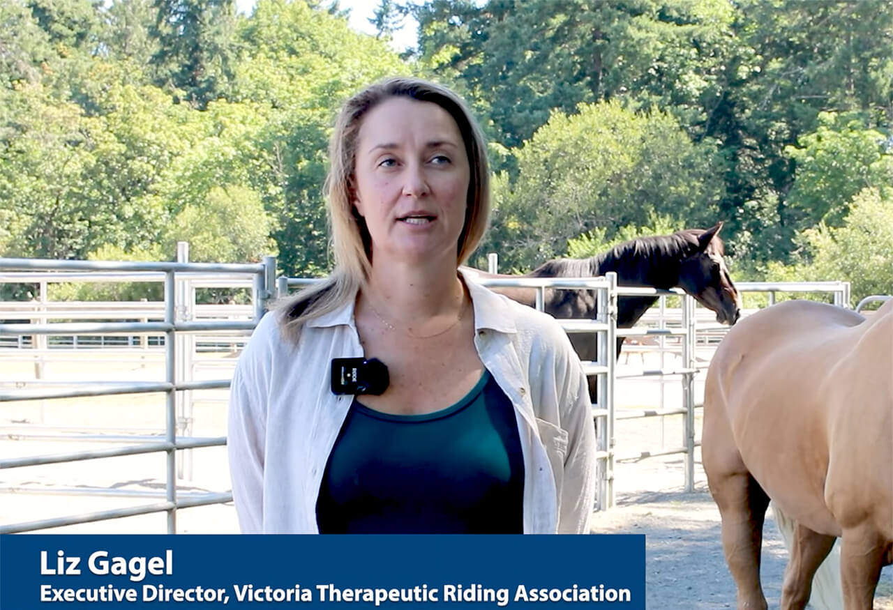 Liz Gagel of Victoria Therapeutic Riding Association