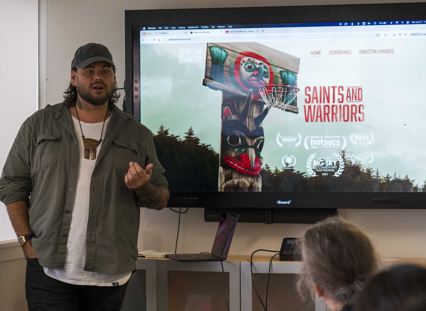 Inside Take a Hike's approach to youth mental wellness Filmmaker addresses an audience for Saints and Warriors